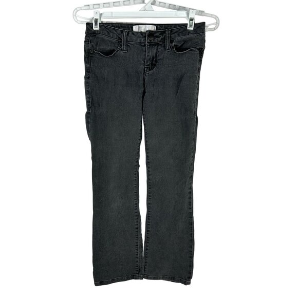No Boundaries Black Straight Leg Jeans Size 1 Womens Stretch Cotton Blend Denim - Picture 1 of 6